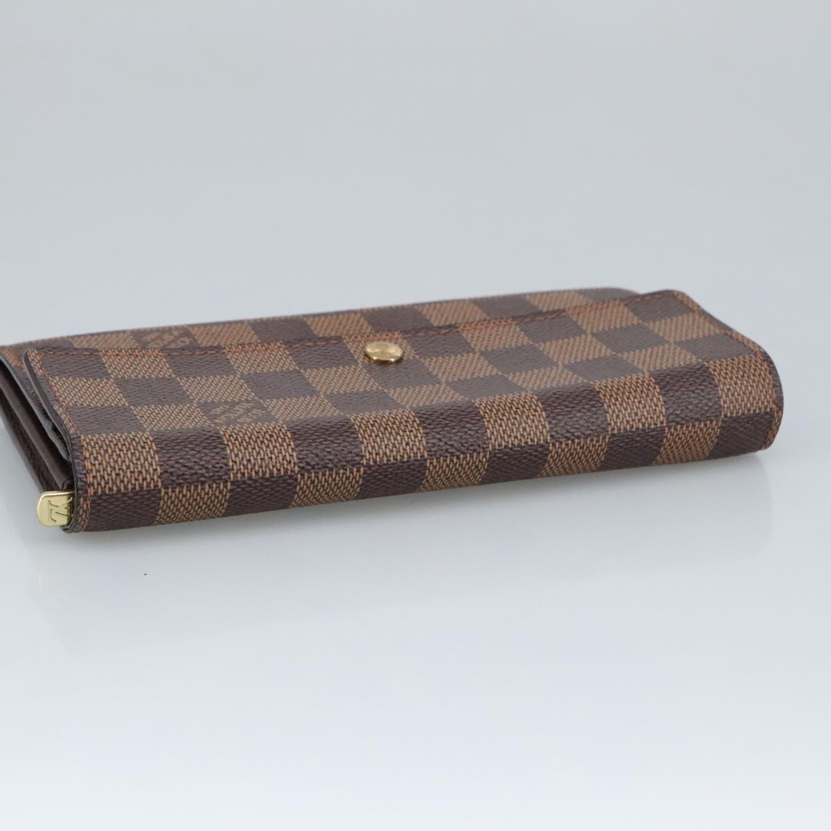 LOUIS VUITTON Damier Ebene Portefeuille Sarah Long Wallet N60491 LV Auth 99233