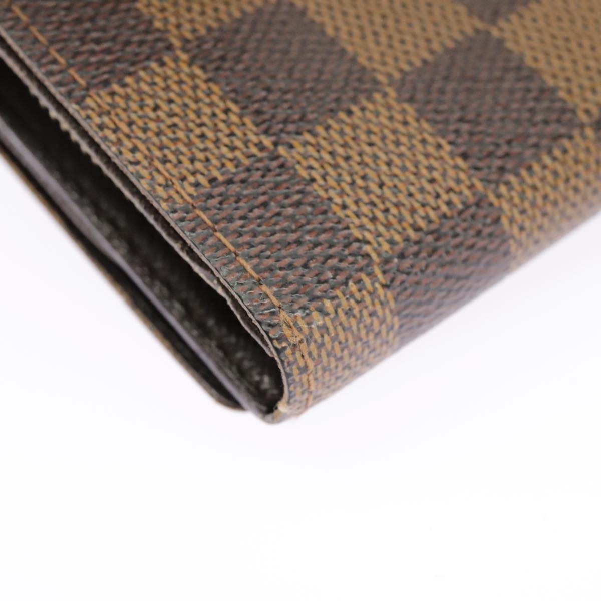 LOUIS VUITTON Damier Ebene Porte Monnaie Billets Tresor N61730 LV Auth 99234