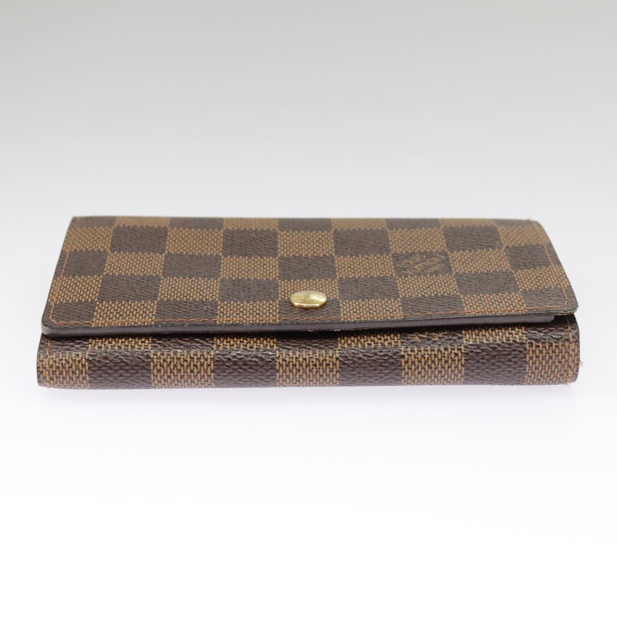 LOUIS VUITTON Damier Ebene Porte Monnaie Billets Tresor N61730 LV Auth 99234