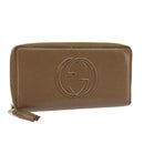 GUCCI Interlocking Wallet Leather Brown Auth 99239-1