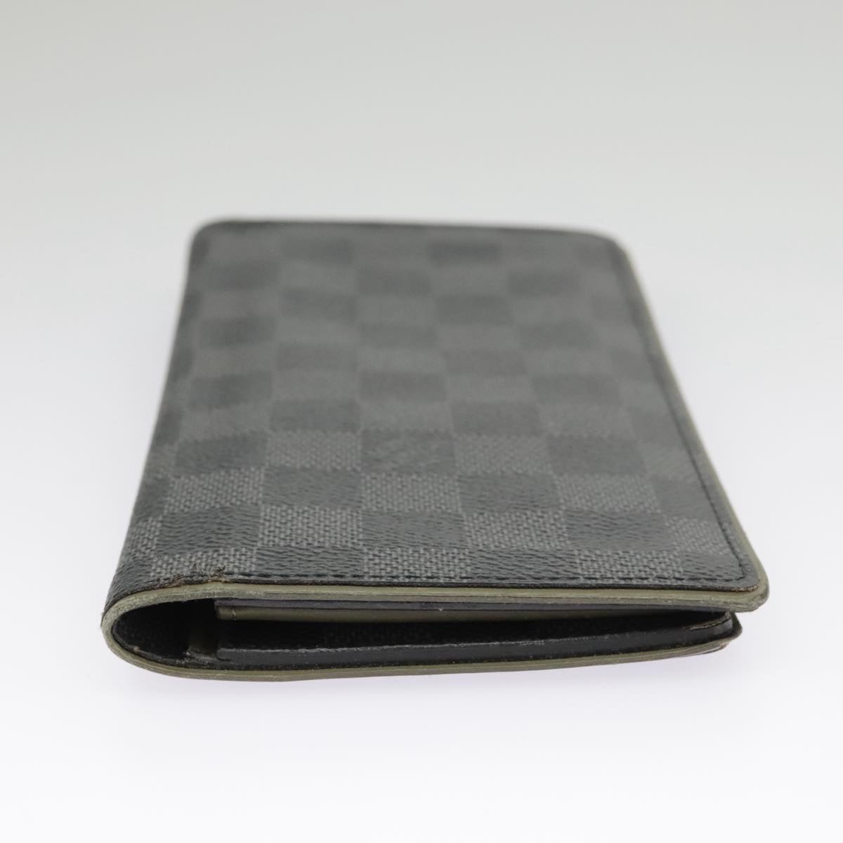 LOUIS VUITTON Damier Graphite Portefeuille Brazza Long Wallet N62665 Auth 99242