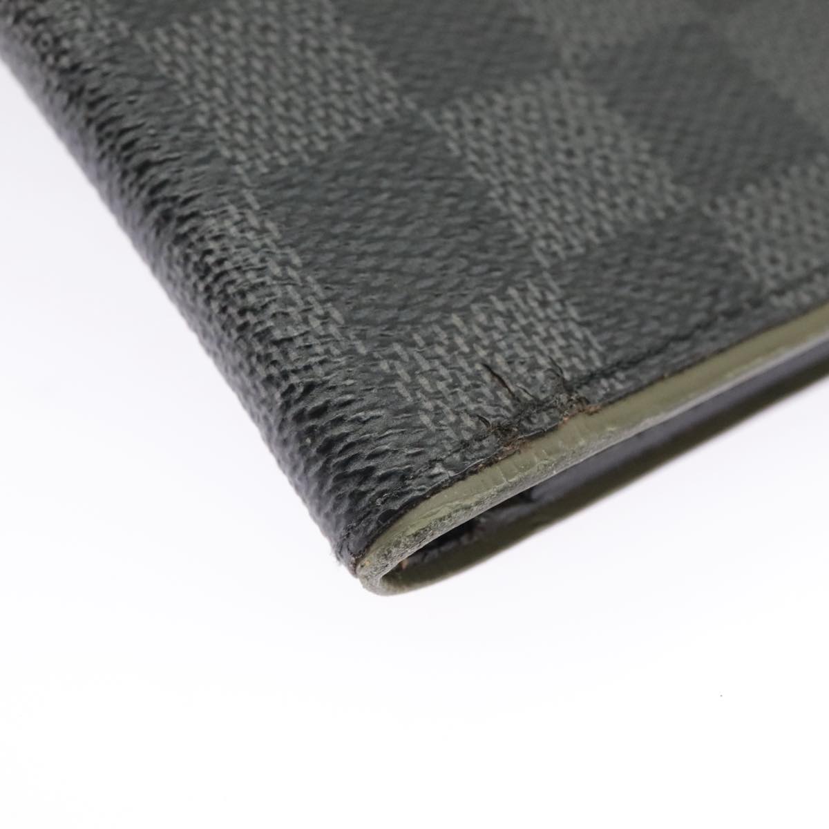 LOUIS VUITTON Damier Graphite Portefeuille Brazza Long Wallet N62665 Auth 99242