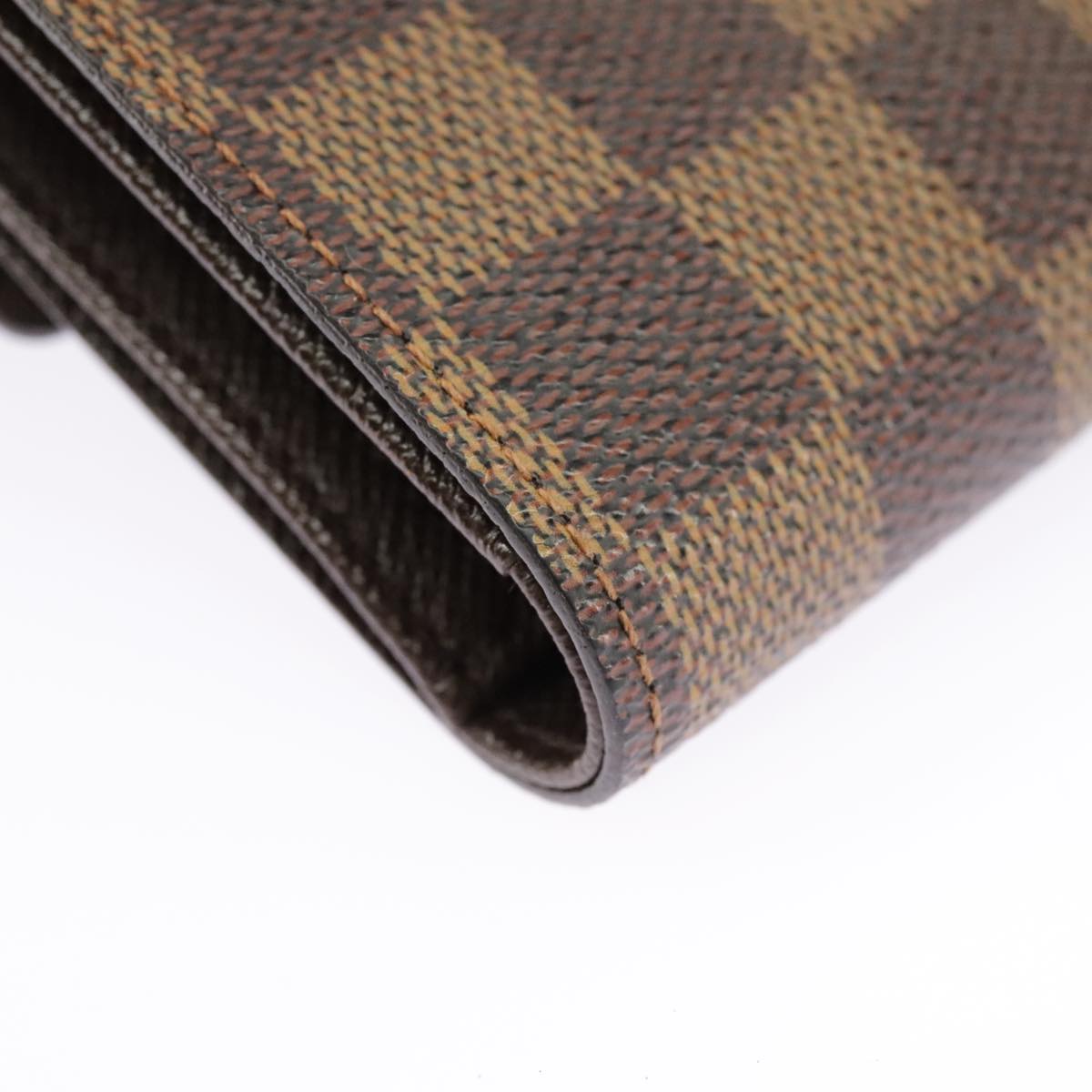 LOUIS VUITTON Damier Ebene Porte Tresor Etui Papie Wallet N61202 LV Auth 99243