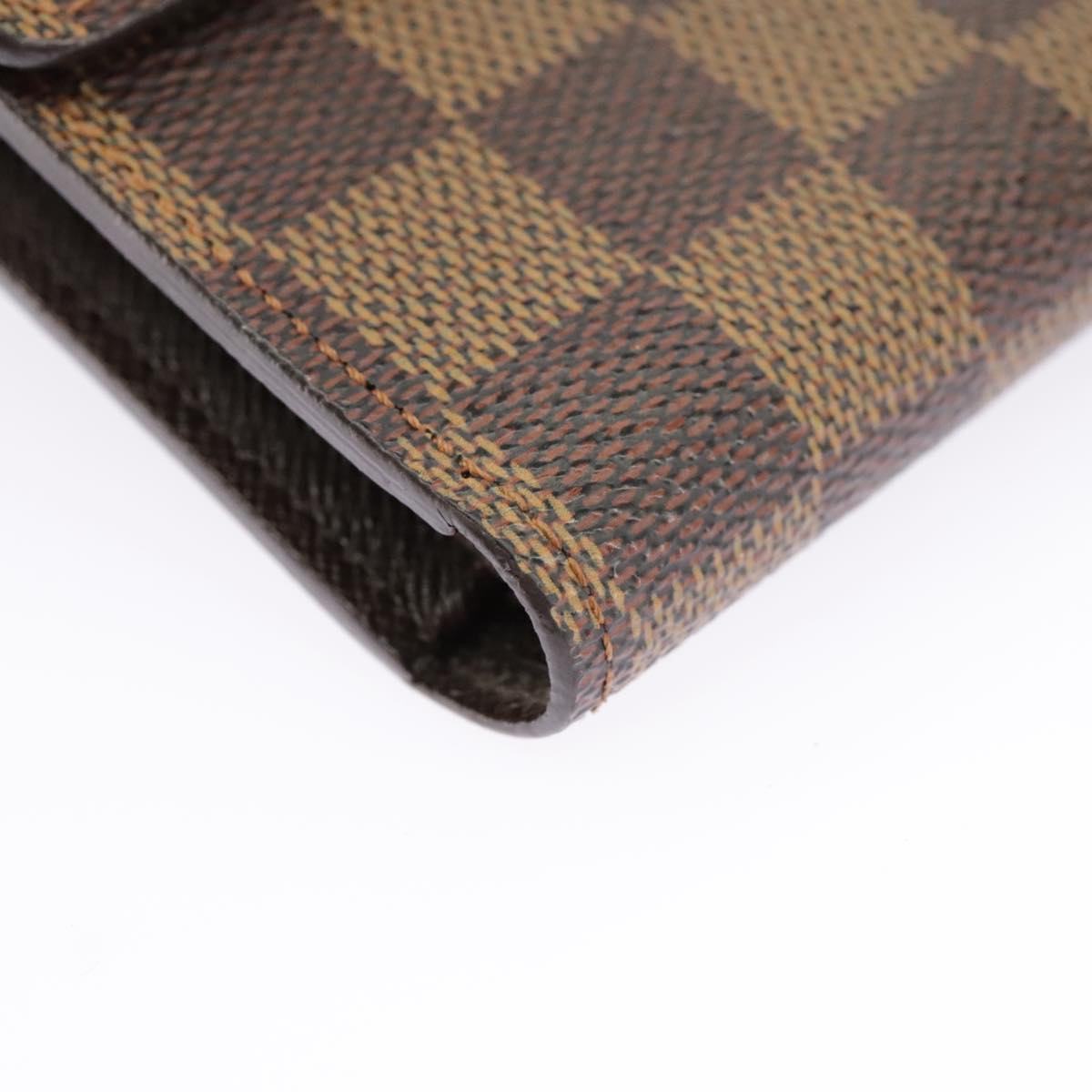 LOUIS VUITTON Damier Ebene Porte Tresor Etui Papie Wallet N61202 LV Auth 99243