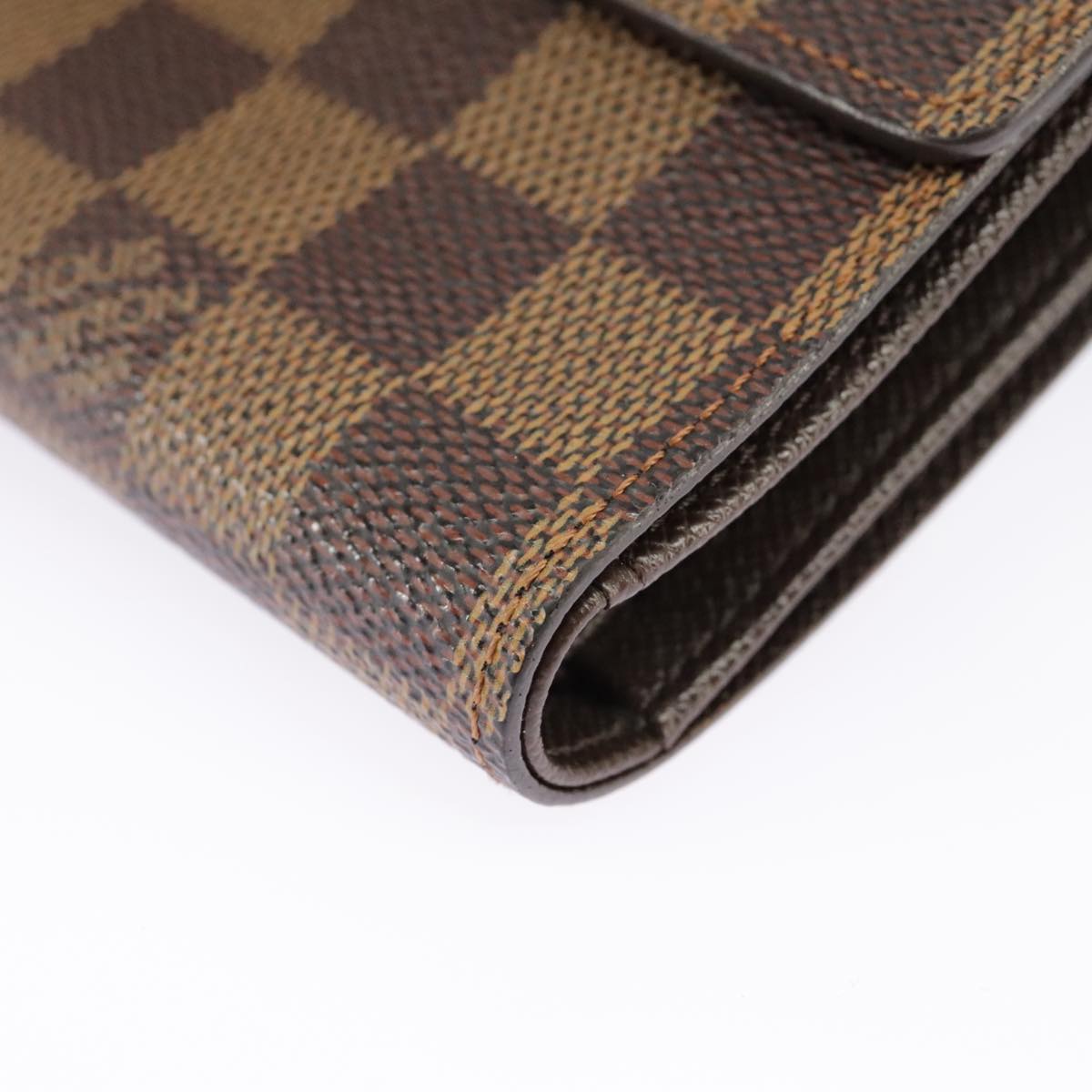 LOUIS VUITTON Damier Ebene Porte Tresor Etui Papie Wallet N61202 LV Auth 99243