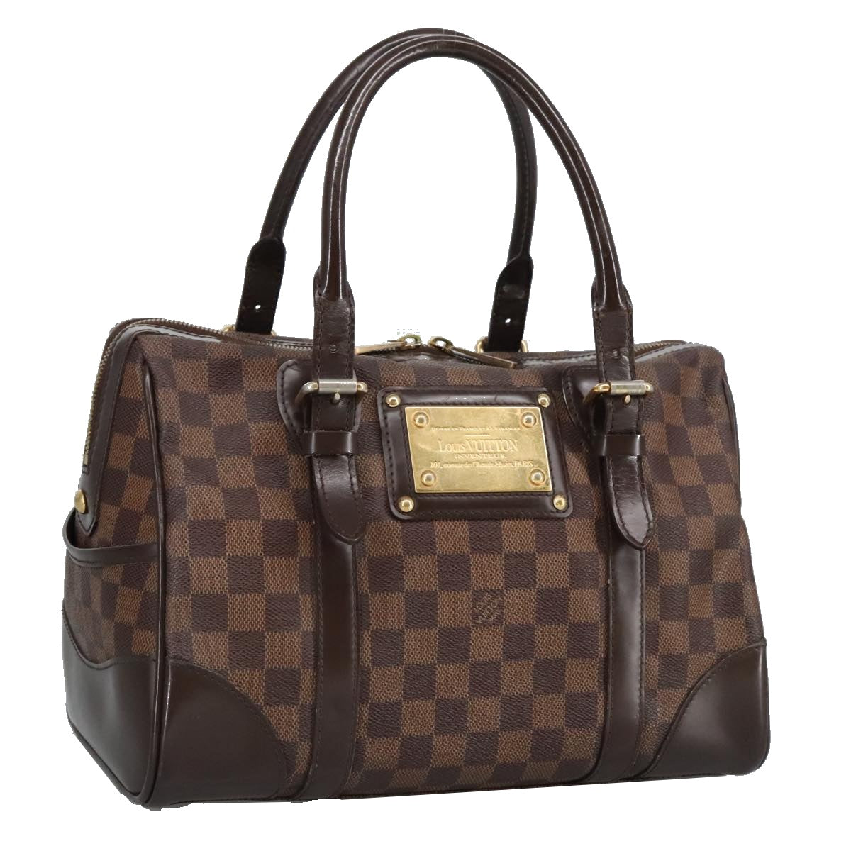 LOUIS VUITTON Damier Ebene Berkeley Hand Bag N52000 LV Auth 99247