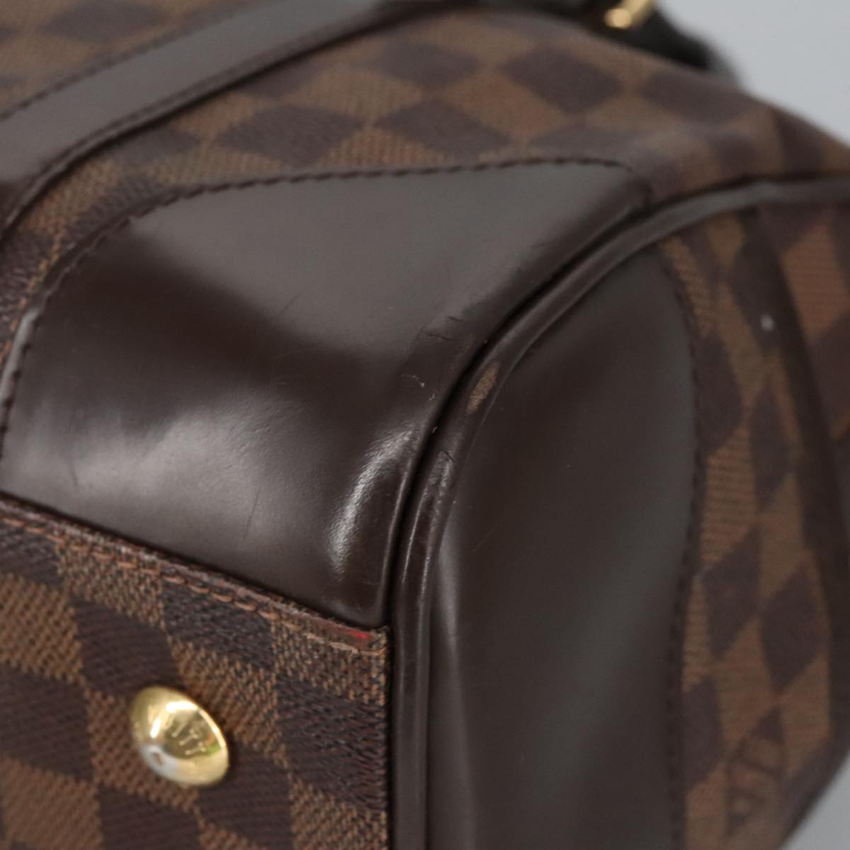 LOUIS VUITTON Damier Ebene Berkeley Hand Bag N52000 LV Auth 99247