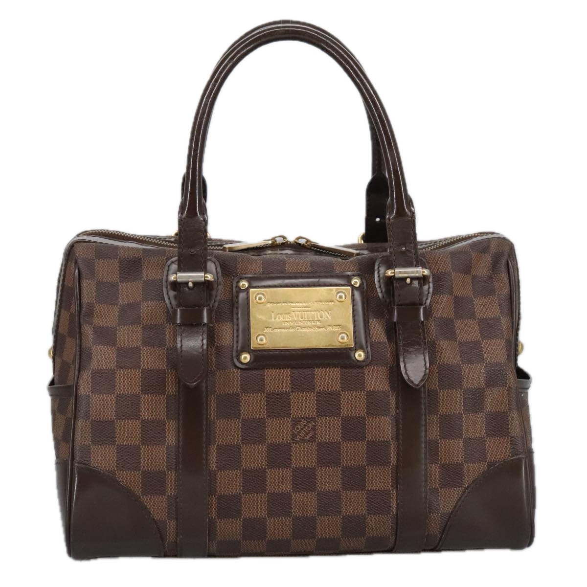 LOUIS VUITTON Damier Ebene Berkeley Hand Bag N52000 LV Auth 99247