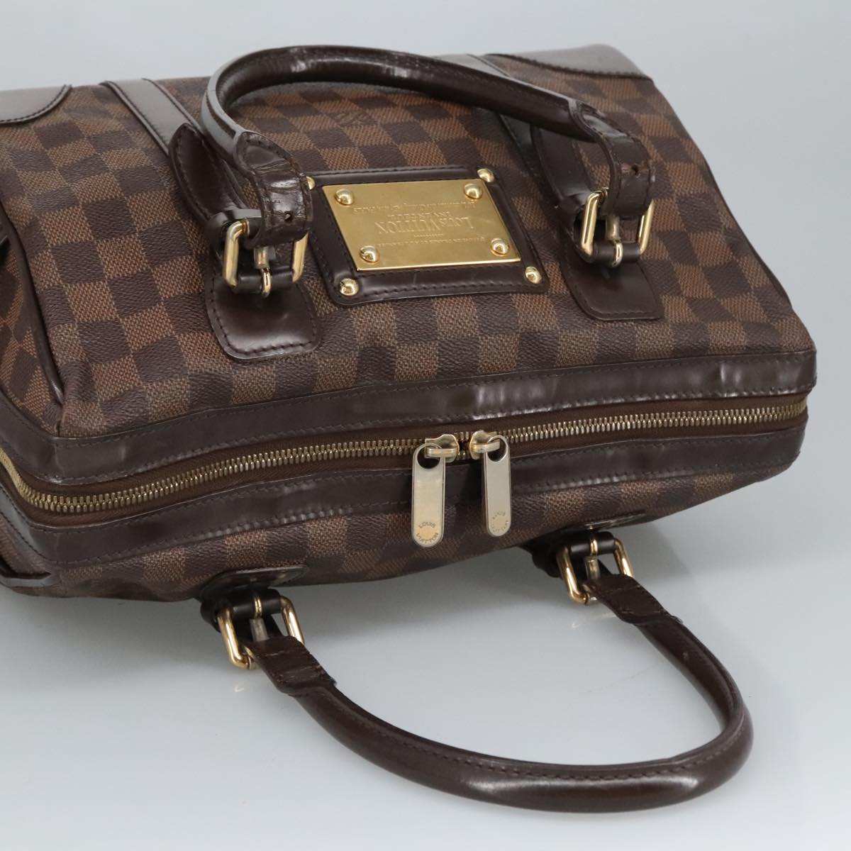 LOUIS VUITTON Damier Ebene Berkeley Hand Bag N52000 LV Auth 99247