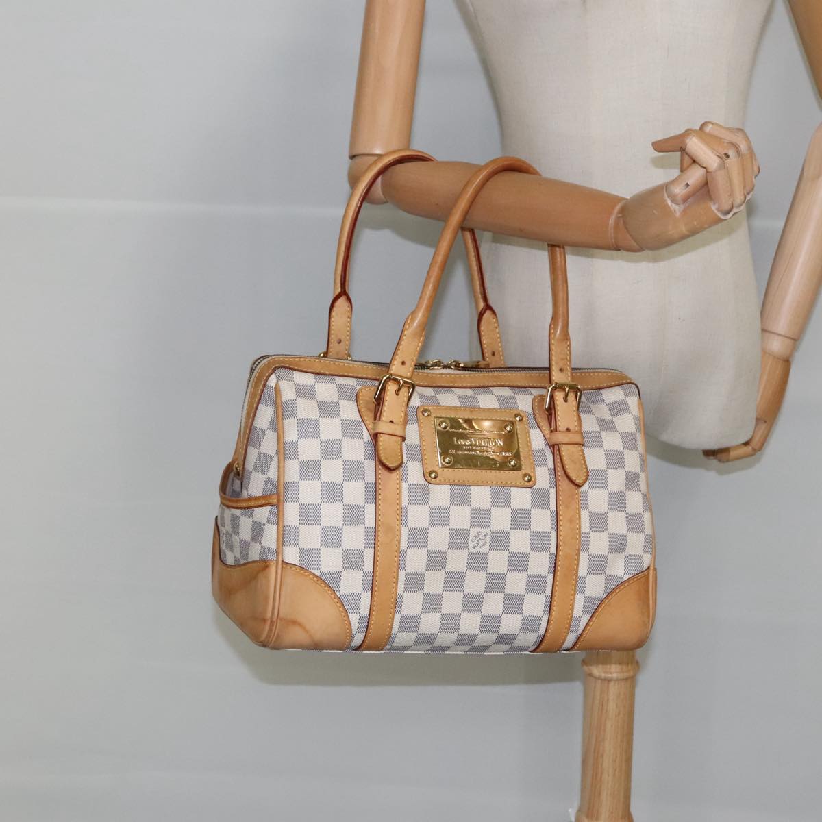 LOUIS VUITTON Damier Azur Berkeley Hand Bag N52001 LV Auth 99248