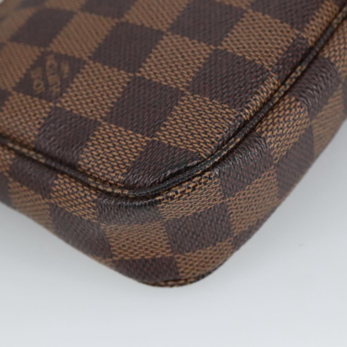 LOUIS VUITTON Damier Ebene Pochette Accessoires Pouch N41206 LV Auth 99254