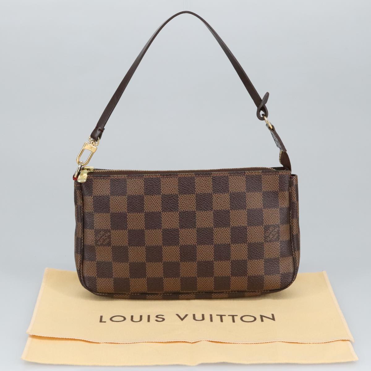 LOUIS VUITTON Damier Ebene Pochette Accessoires Pouch N41206 LV Auth 99254