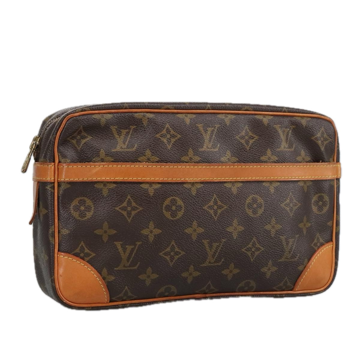 LOUIS VUITTON Monogram Compiegne 28 Clutch Bag M51845 LV Auth 99261