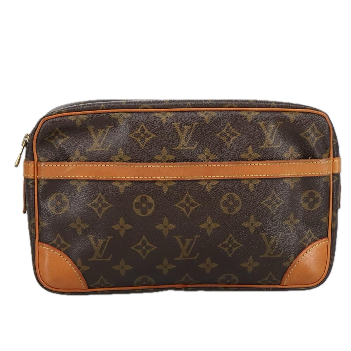 LOUIS VUITTON Monogram Compiegne 28 Clutch Bag M51845 LV Auth 99261