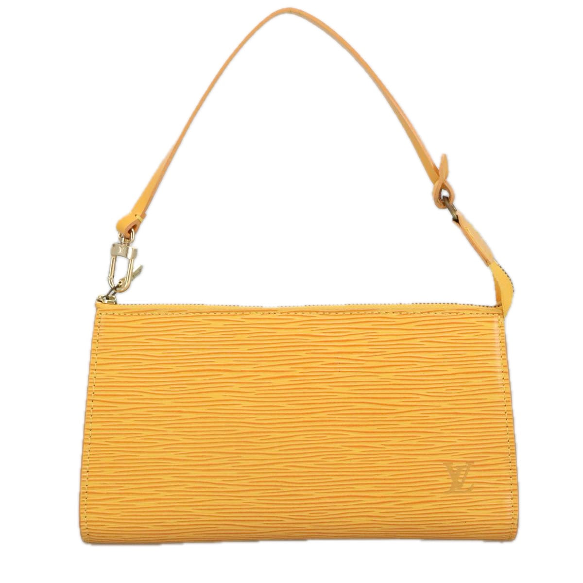 LOUIS VUITTON Epi Pochette Accessoires Pouch Yellow M52989 LV Auth 99264