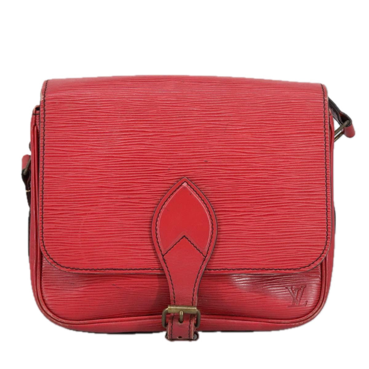 LOUIS VUITTON Epi Cartesier MM Shoulder Bag Red M52247 LV Auth 99268