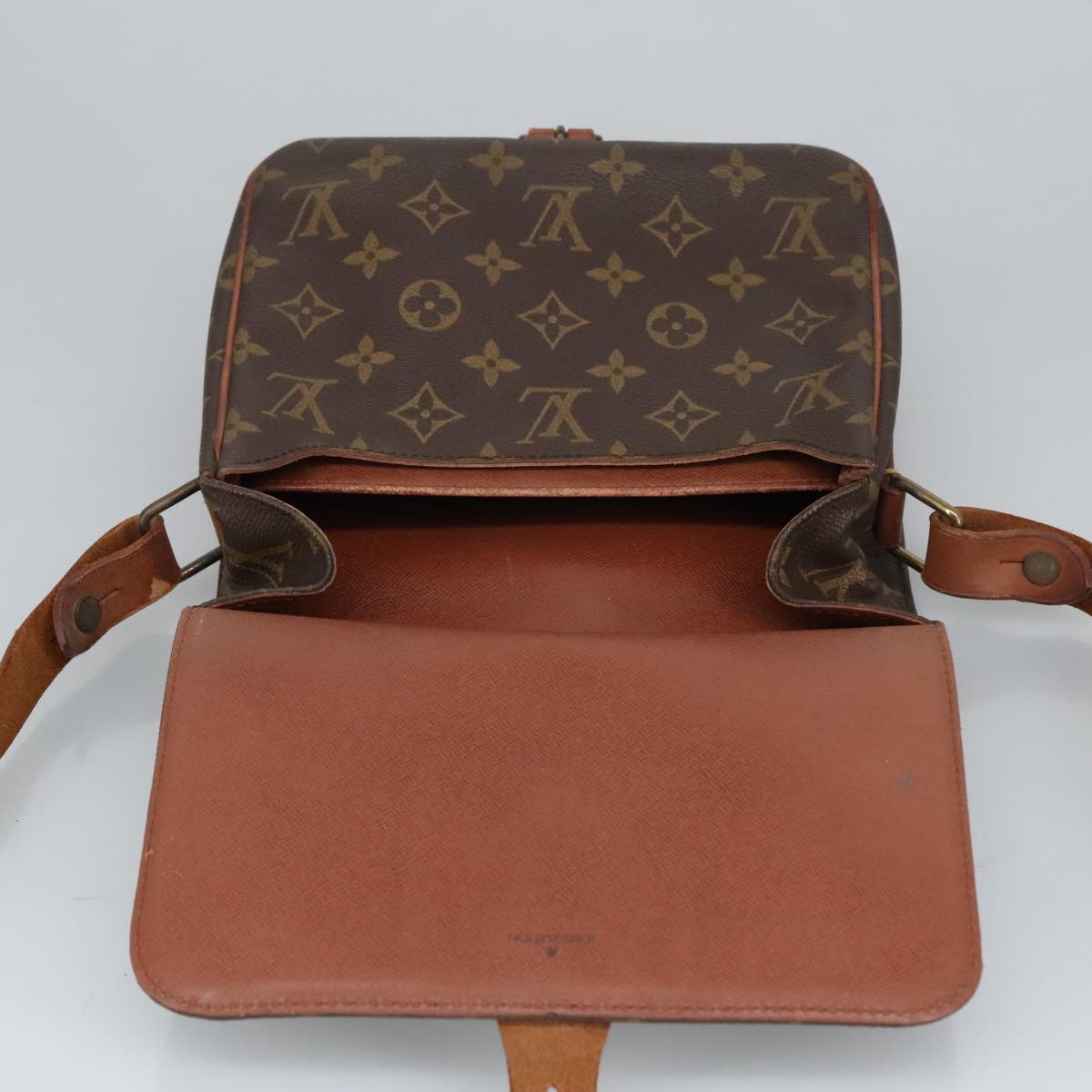 LOUIS VUITTON Monogram Cartouchiere MM Shoulder Bag M51253 LV Auth 99280