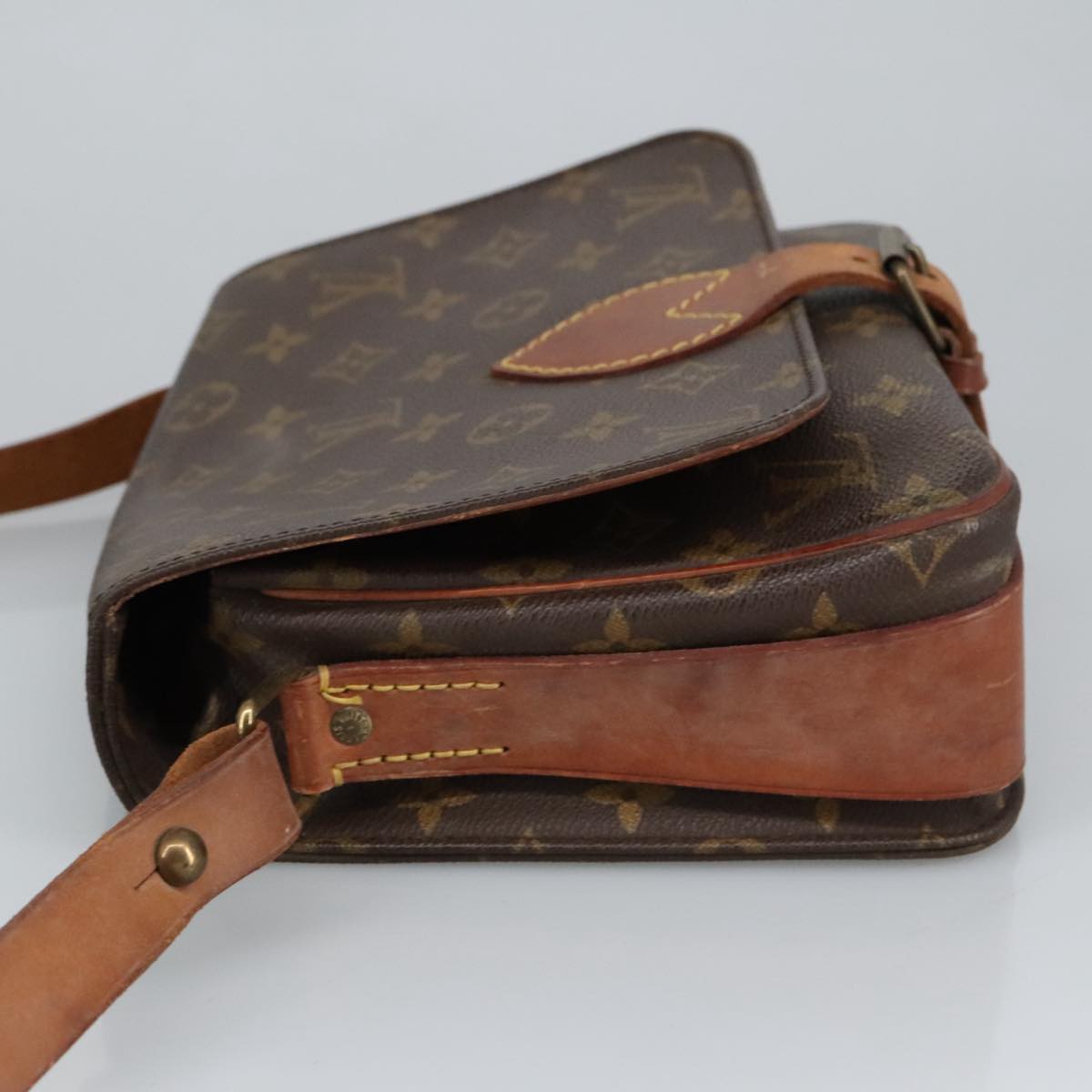 LOUIS VUITTON Monogram Cartouchiere MM Shoulder Bag M51253 LV Auth 99280