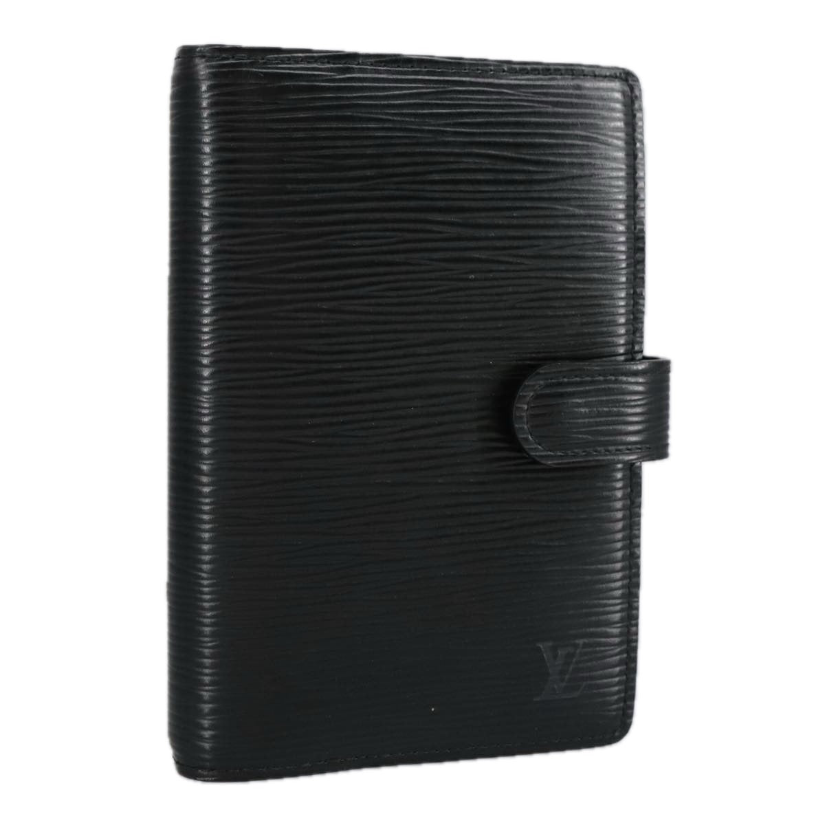 LOUIS VUITTON Epi Agenda PM Day Planner Cover Black R20052 LV Auth 99286