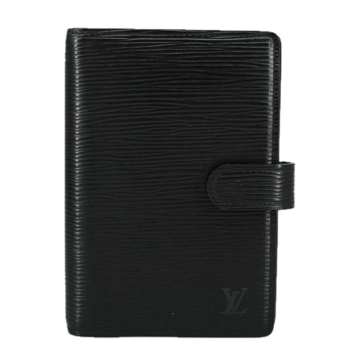 LOUIS VUITTON Epi Agenda PM Day Planner Cover Black R20052 LV Auth 99286