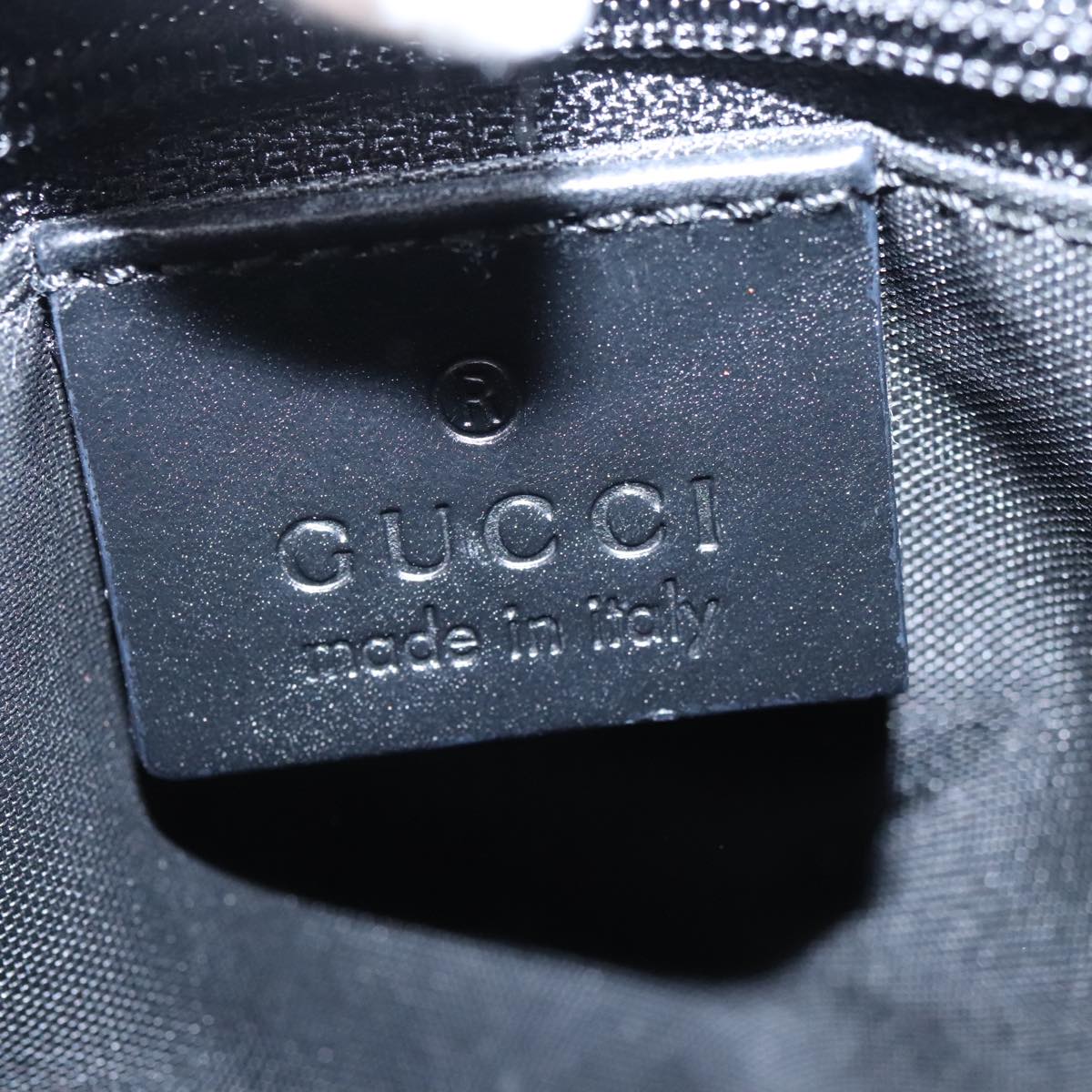 GUCCI GG Canvas Hand Bag Black Silver 002 1080 Auth 99299