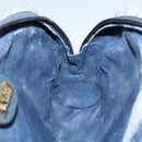 GUCCI Micro GG Supreme Clutch Bag PVC Navy Gold 014 89 0094 Auth 99300-17