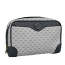 GUCCI Micro GG Supreme Clutch Bag PVC Navy Gold 014 89 0094 Auth 99300-1