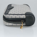 GUCCI Micro GG Supreme Clutch Bag PVC Navy Gold 014 89 0094 Auth 99300-4