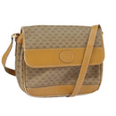 GUCCI Micro GG Supreme Shoulder Bag PVC Beige Gold Auth 99301-1