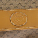 GUCCI Micro GG Supreme Shoulder Bag PVC Beige Gold Auth 99301-20