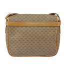 GUCCI Micro GG Supreme Shoulder Bag PVC Beige Gold Auth 99301-2