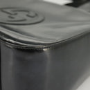 GUCCI Hand Bag Enamel 2way Black Silver 000 2058 0504 5 Auth 99303-14
