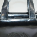 GUCCI Hand Bag Enamel 2way Black Silver 000 2058 0504 5 Auth 99303-18