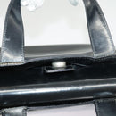 GUCCI Hand Bag Enamel 2way Black Silver 000 2058 0504 5 Auth 99303-19
