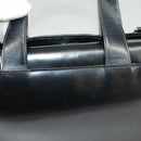 GUCCI Hand Bag Enamel 2way Black Silver 000 2058 0504 5 Auth 99303-20