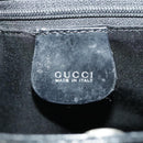 GUCCI Hand Bag Enamel 2way Black Silver 000 2058 0504 5 Auth 99303-21