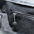 GUCCI Hand Bag Enamel 2way Black Silver 000 2058 0504 5 Auth 99303-24