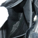 GUCCI Hand Bag Enamel 2way Black Silver 000 2058 0504 5 Auth 99303-25