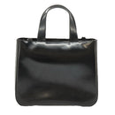 GUCCI Hand Bag Enamel 2way Black Silver 000 2058 0504 5 Auth 99303-2