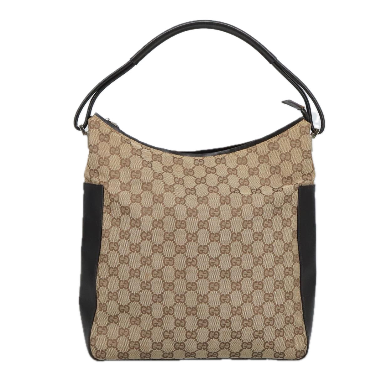 GUCCI GG Canvas Hand Bag Beige 001 3770 Auth 99311