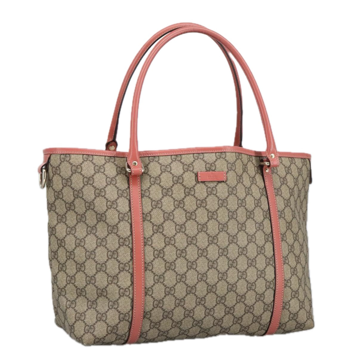 GUCCI GG Supreme Shoulder Bag PVC Beige 197953 Auth 99318