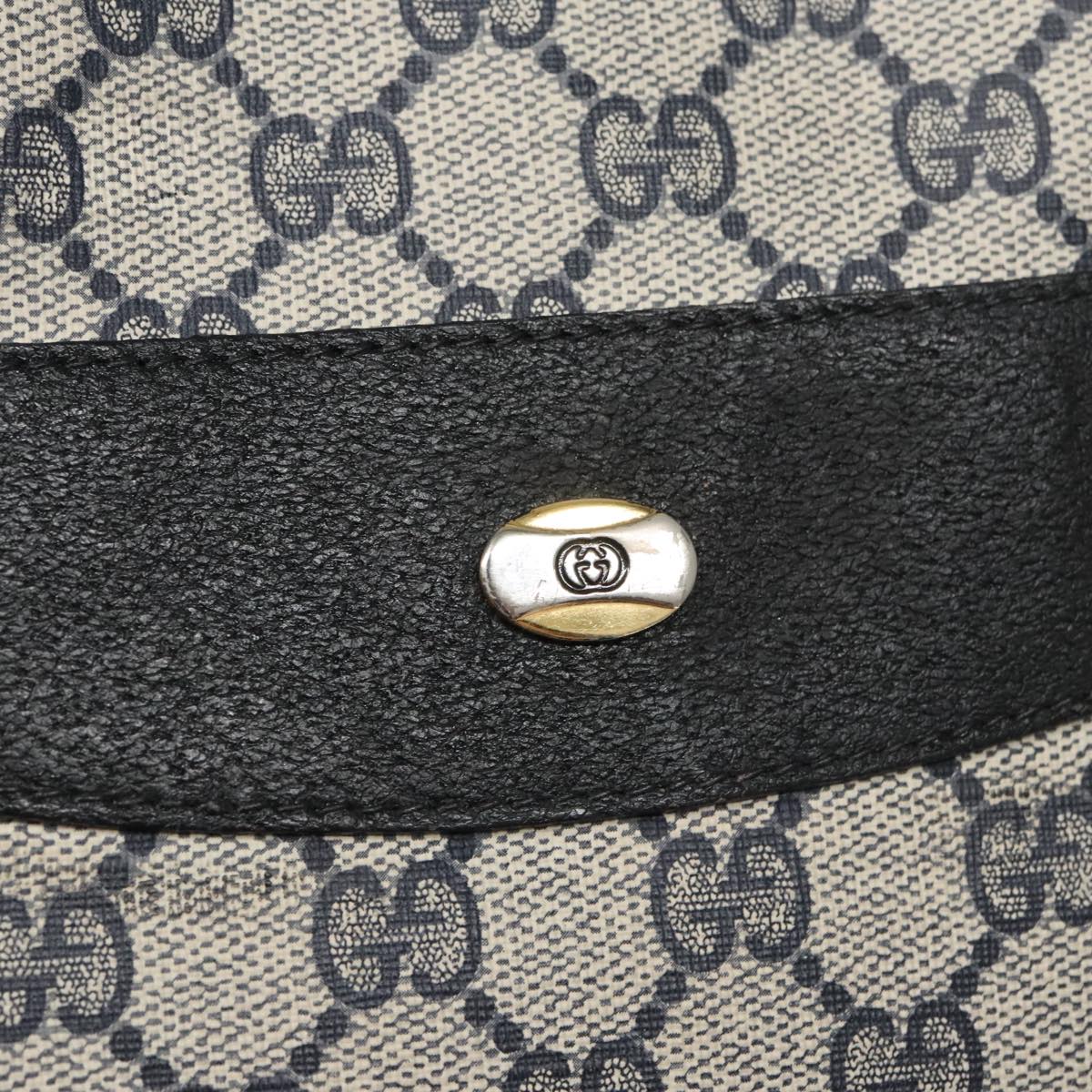 GUCCI GG Supreme Tote Bag PVC Navy Gold 39 02 061 Auth 99319