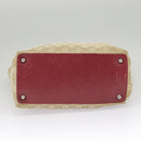 GUCCI GG Canvas Tote Bag Beige Silver Red 120836 Auth 99322-5