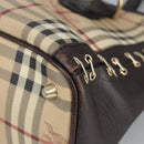 BURBERRY Nova Check Shoulder Bag PVC Beige Auth 99328-16