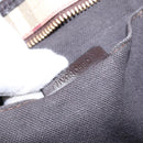 BURBERRY Nova Check Shoulder Bag PVC Beige Auth 99328-12