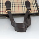 BURBERRY Nova Check Shoulder Bag PVC Beige Auth 99328-7