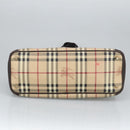 BURBERRY Nova Check Shoulder Bag PVC Beige Auth 99328-5