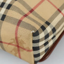 BURBERRY Nova Check Shoulder Bag PVC Beige Gold Auth 99330-15