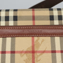 BURBERRY Nova Check Shoulder Bag PVC Beige Gold Auth 99330-17