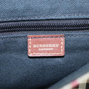 BURBERRY Nova Check Shoulder Bag PVC Beige Gold Auth 99330-20